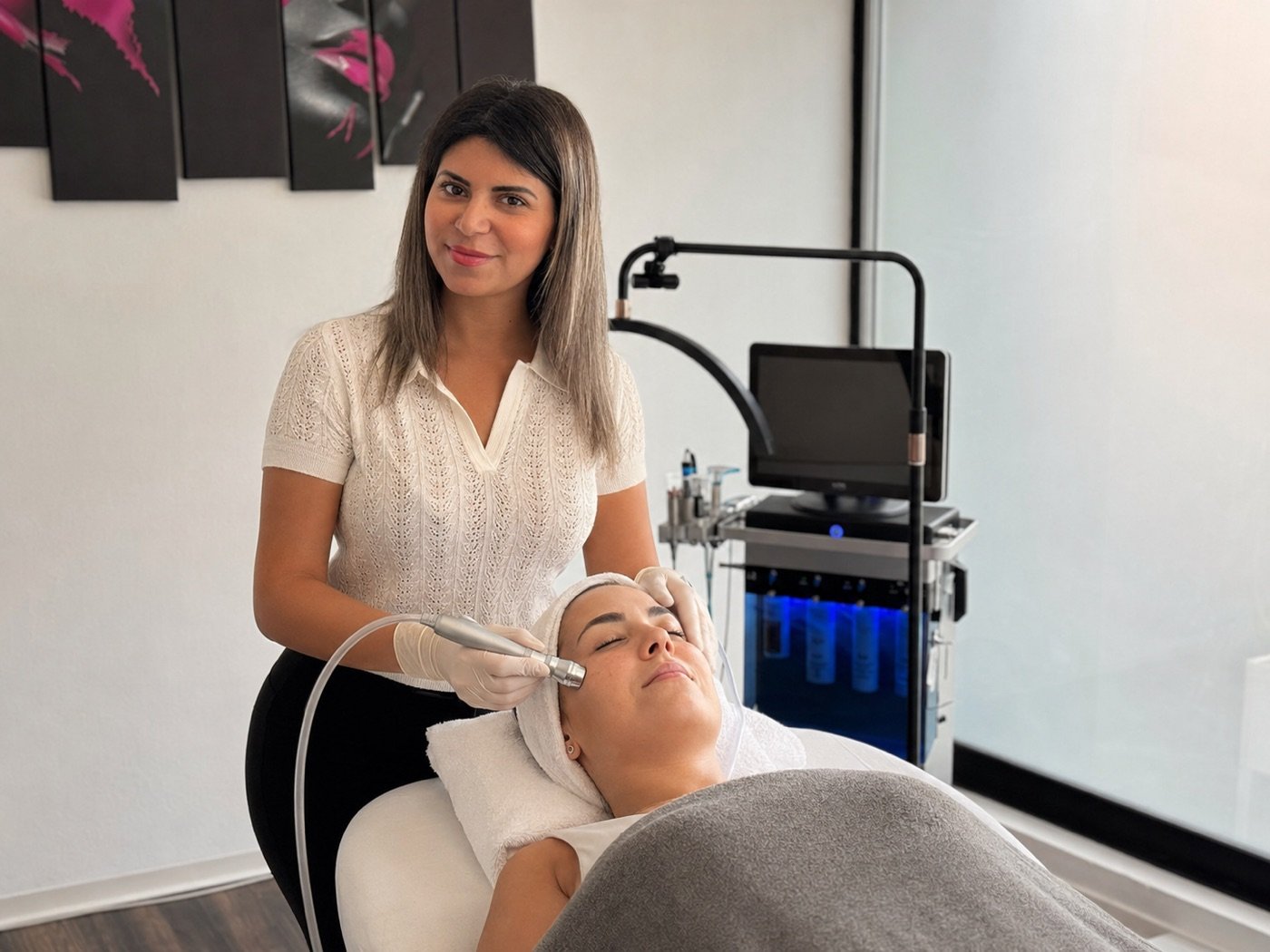 Die Mikrodermabrasion im Behandlungsraum von Body Couture