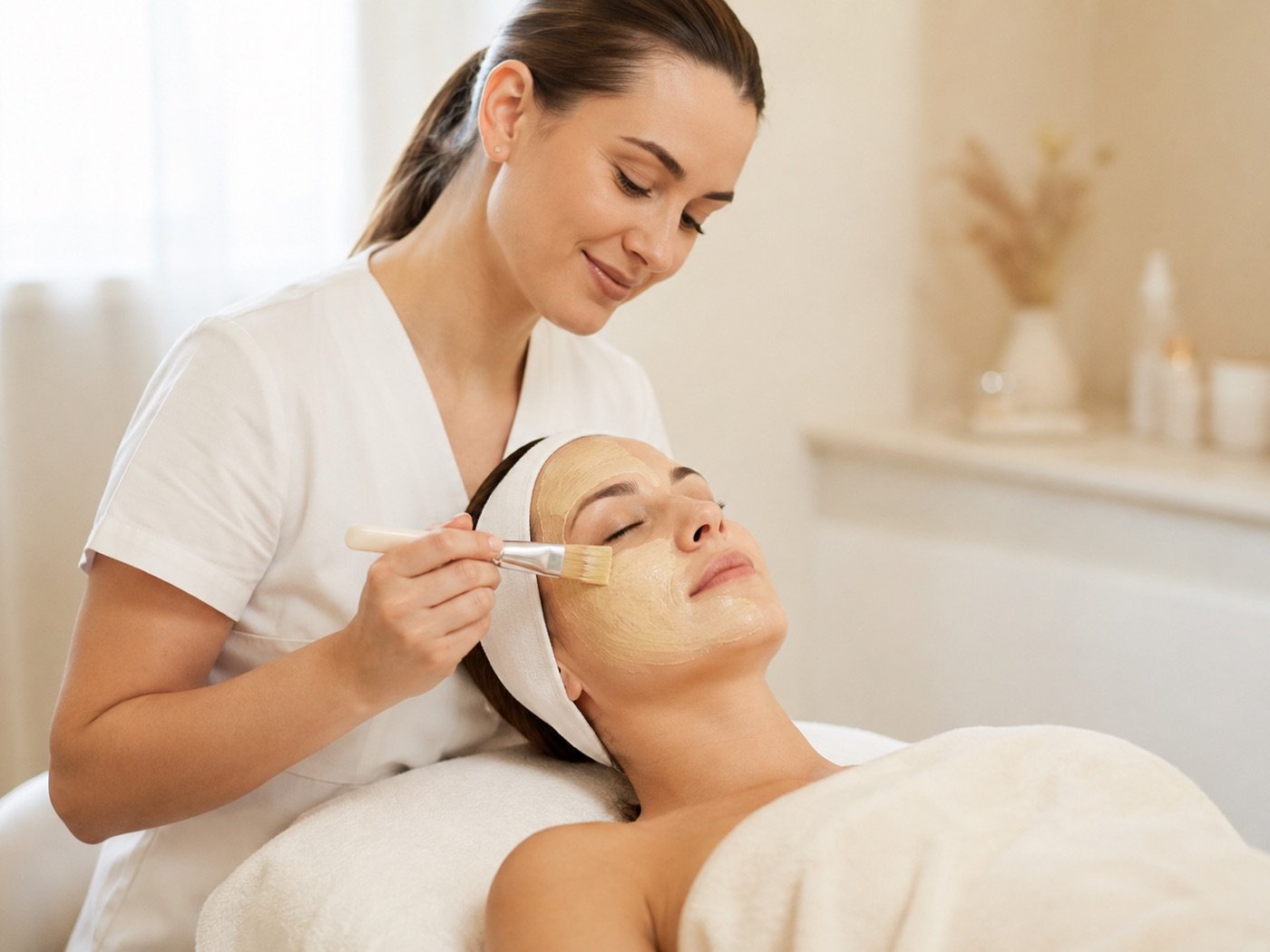 Enzympeeling wird vor der Mikrodermabrasion aufgetragen