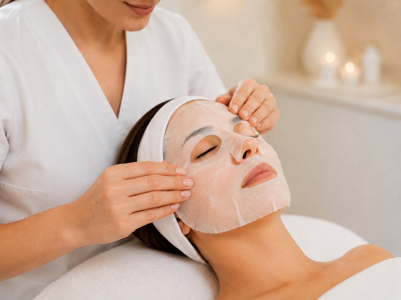 Vliesmaske zum Abschluss der Ultraschallbehandlung